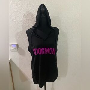 Charming Charlie Sleeveless Hoodie in Black‎ DOGMOM  Size XL